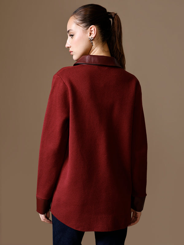 Judith Pu Trim Shacket