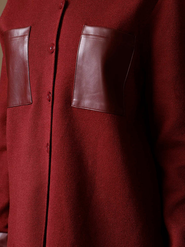 Judith Pu Trim Shacket