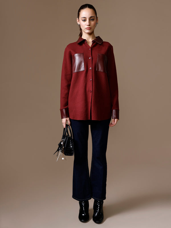 Judith Pu Trim Shacket