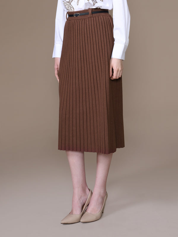 Issey Pleated Skirt With Belt