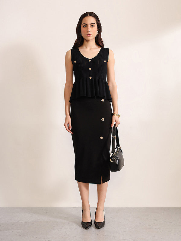 Stretch Limo Midi Skirt