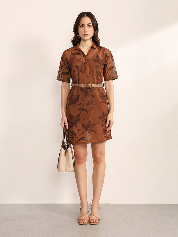Cupola Mini Dress With Belt
