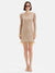 Sequin Shift Dress With Feathers