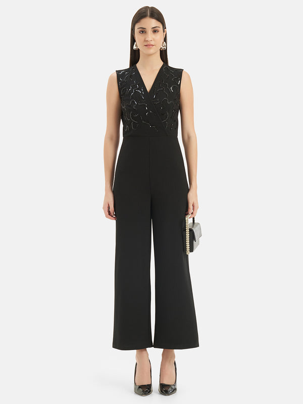 Embellished Sleeveless Jumpsuit