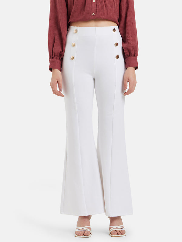 Jennifer Buttoned Flared Jegging