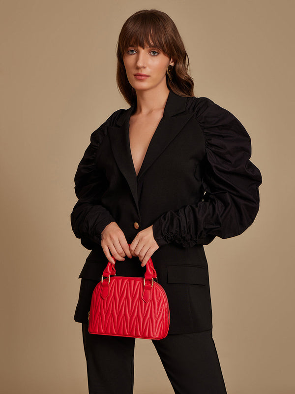 Quilted Solid Handbag
