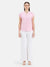 V-Neck Top With Turn-Up Sleeves