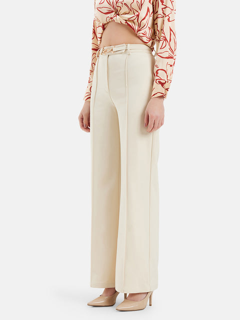 Amber Wide Leg Trousers With Belt