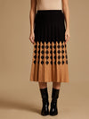 Patterned Winter Knitted Midi Skirt