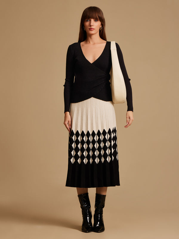 Wrap Winter Top With Buckle