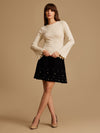 Luex Yarn Pull Over With Scallop Hem