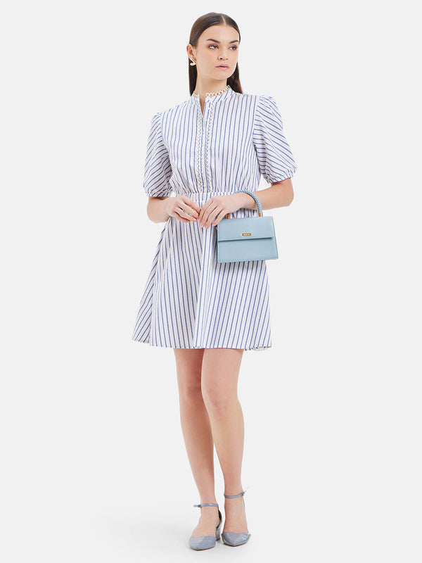 Layla Mini Dress With Puff Sleeves