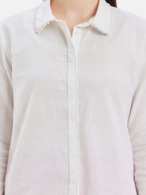 Diana Embellised Full Sleeves Shirt