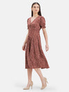 Printed Midi Dress
