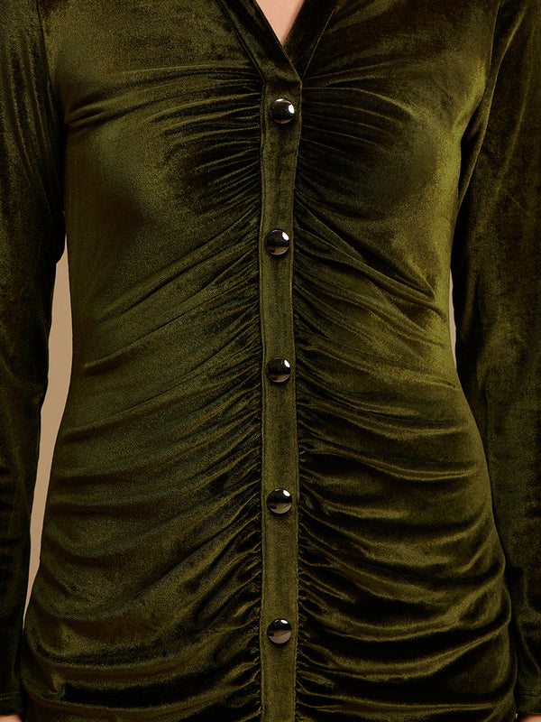 Mini Dress With Ruching