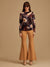 Floral Printed Top With Cut-Out