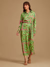 Printed Midi Shirt Dress