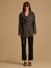 Shawl Collar Cape With Belt