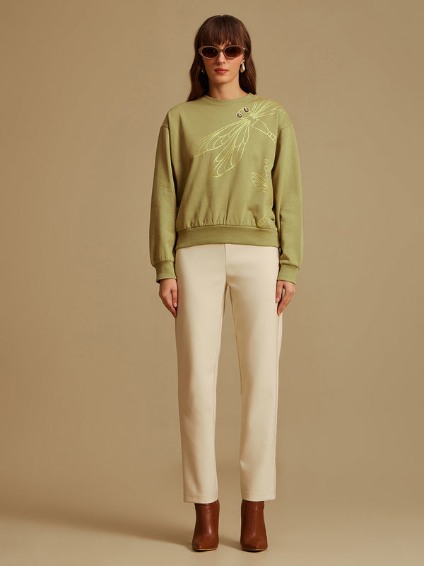 Embellished Dragonfly Sweatshirt