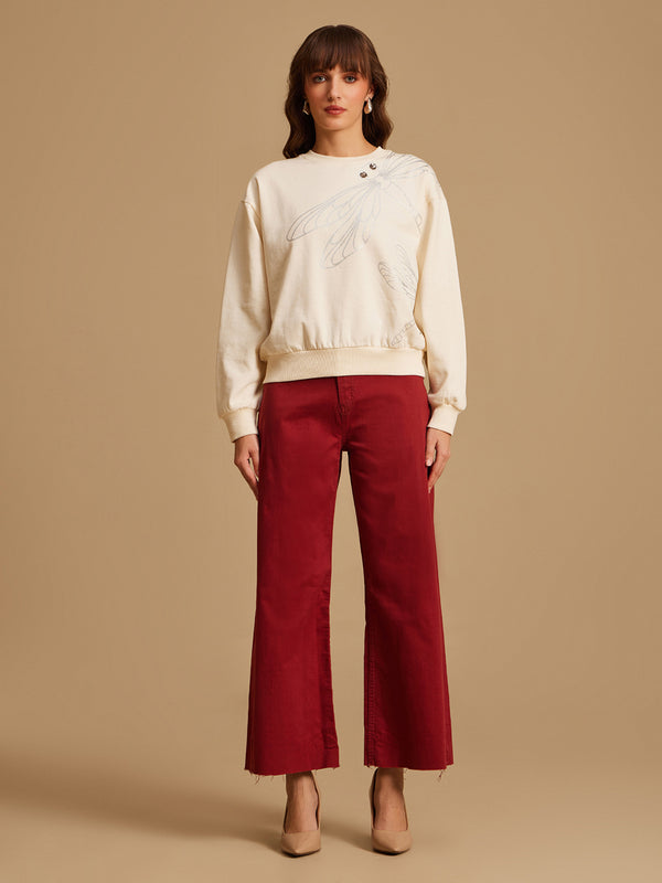 Embellished Dragonfly Sweatshirt