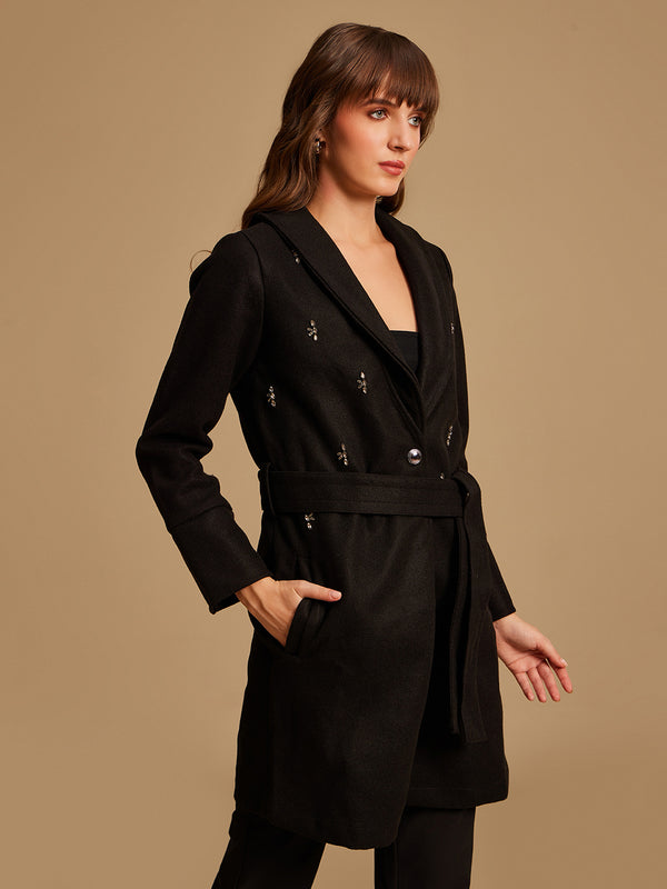 Hand Embellished Overcoat