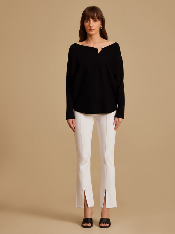 Pullover With Pearl Embellishment