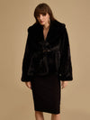 Peplum Fur Jacket