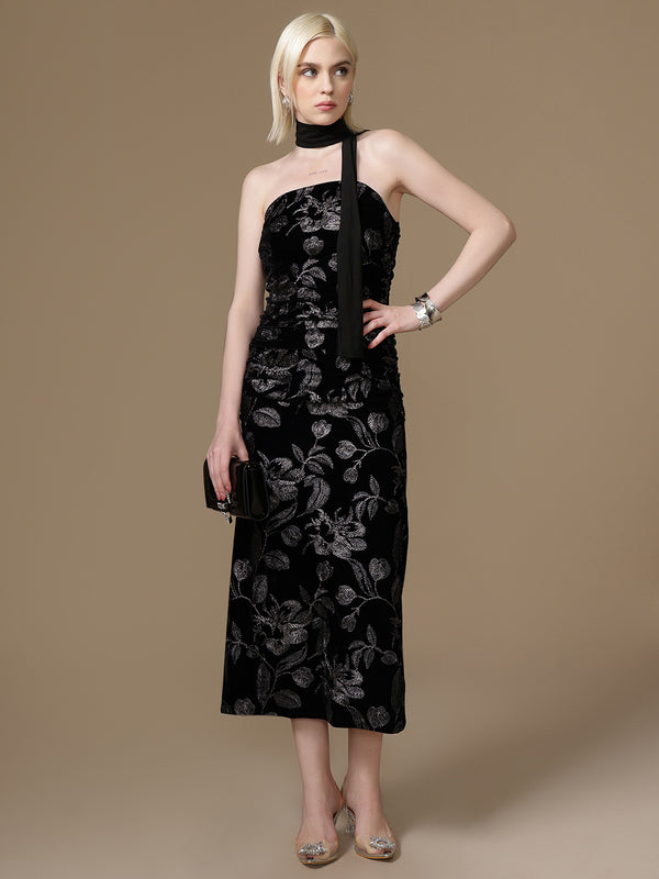 Fiesta Maxi Dress With Stole