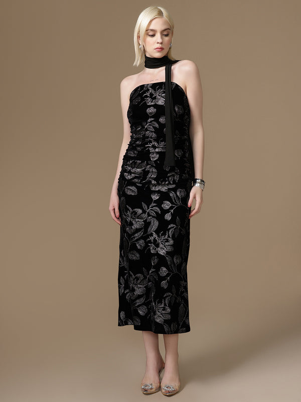 Fiesta Maxi Dress With Stole