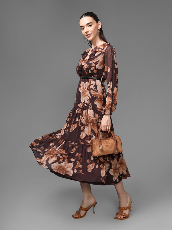 Floret Maxi Dress W Belt