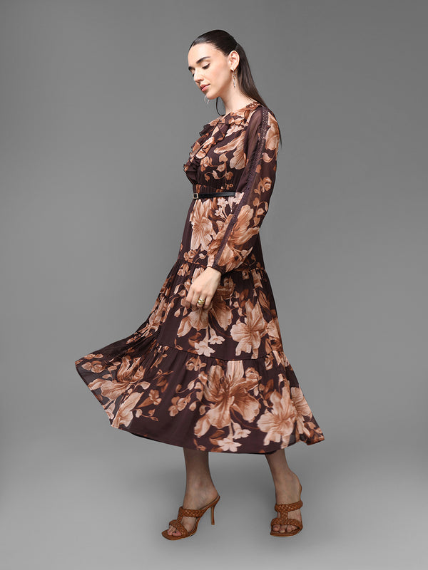 Floret Maxi Dress W Belt