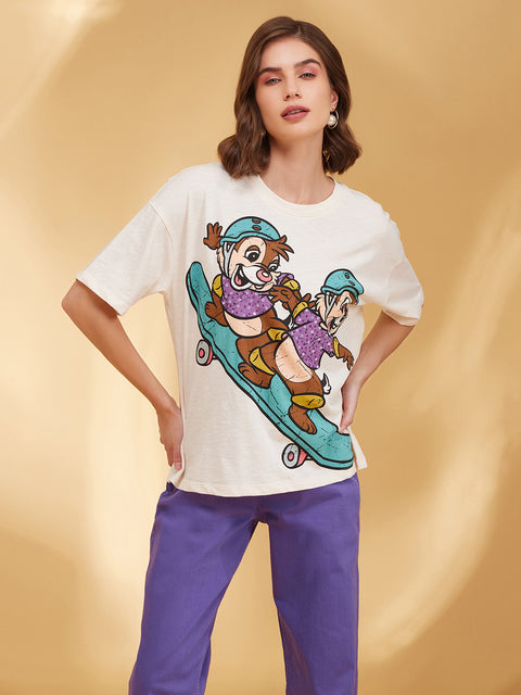 Chip And Dale © Disney Printed Graphic T-Shirt