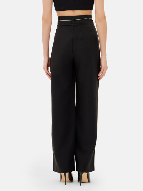 Linda Wide Leg Trousers With Belt