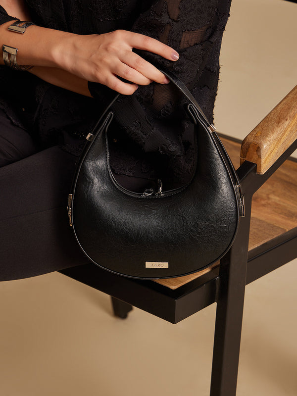 CRESCENT SOLID HANDBAG