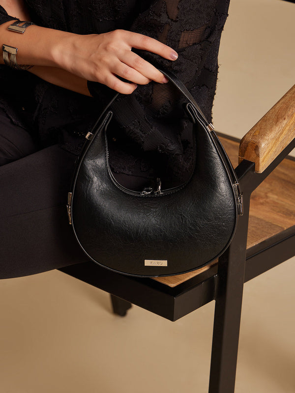 CRESCENT SOLID HANDBAG