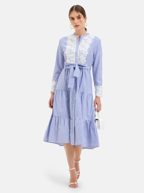 Joy Midi Dress With Lace