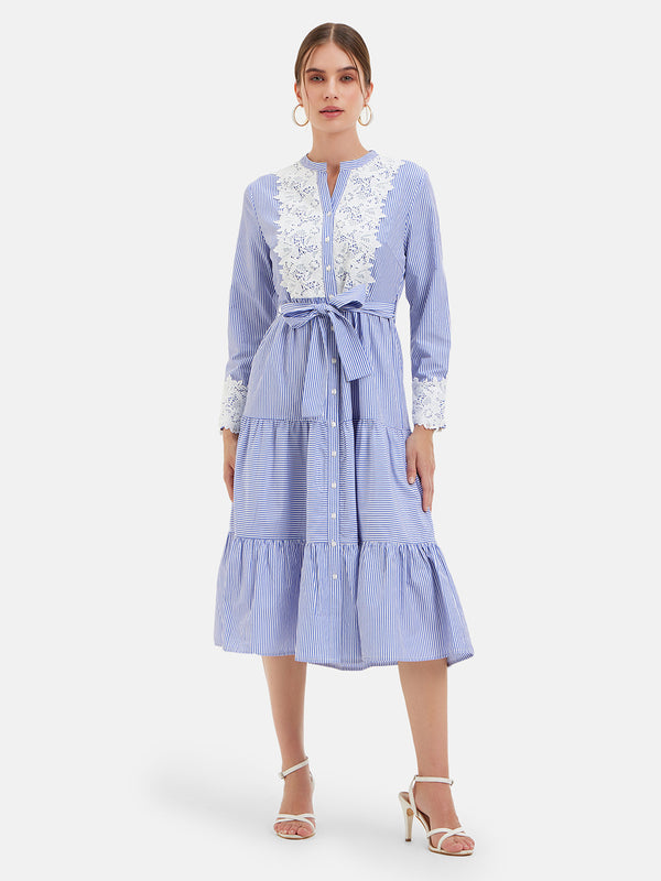 Joy Midi Dress With Lace