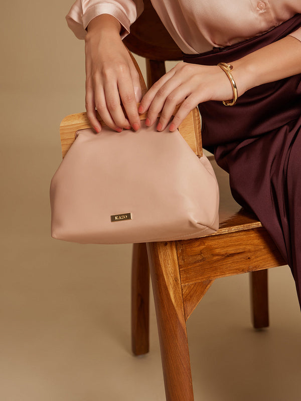 Vibrant Wooden Clutch Bag