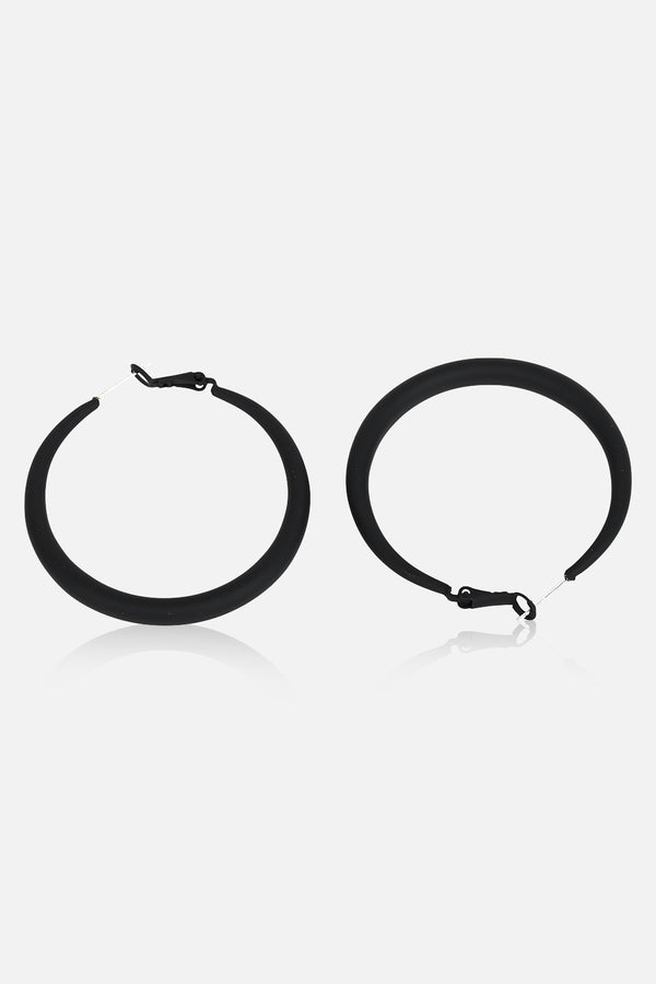 Solid Matte Hoop Earrings
