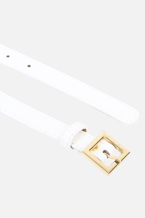 Wrapped Buckle Thin Belt