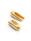 Sleek Teardrop Hoop Earrings