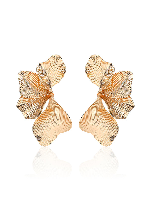 Elegant Half-Bloom Statement Earrings