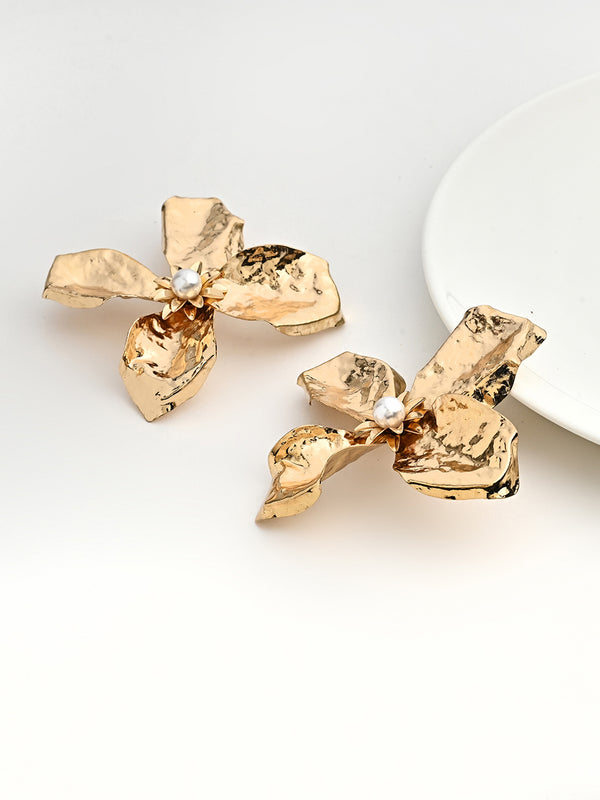 Majestic Metal Blossom Earrings