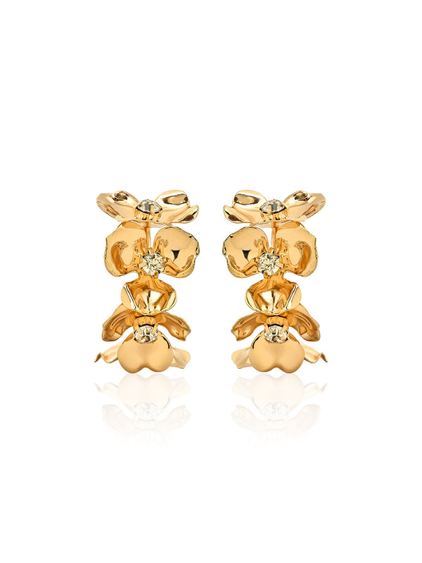 Serena Blossom Hoop Earrings