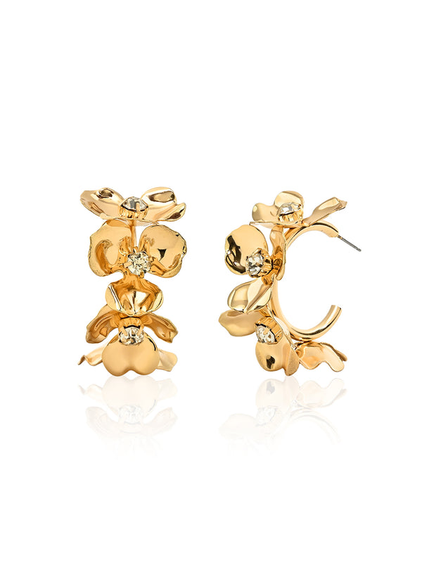 Serena Blossom Hoop Earrings