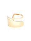 Chic Geometric-Cut Metal Bangle Bracelet