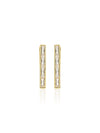 Rectangular Embellished Mini Hoops