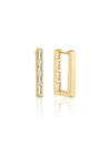 Rectangular Embellished Mini Hoops
