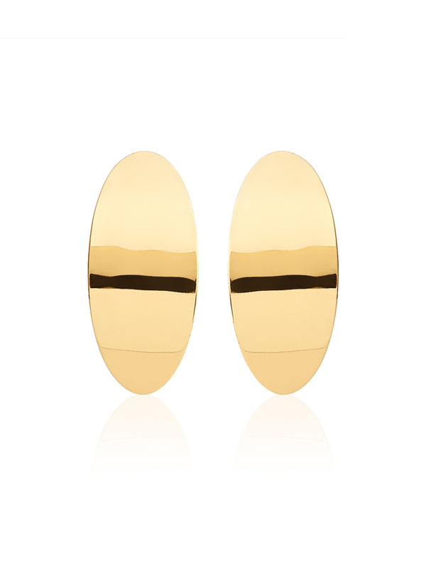 Elegant Oval Metal Dangle Earrings