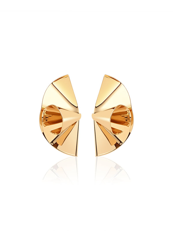 Aurora Half-Round Metal Earrings